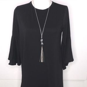 LuLaRoe Solid Black Maurine Dress Size M